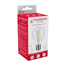 Лампа светодиодная филаментная Thomson E27 9W 6500K груша прозрачная TH-B2331 1