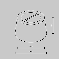 Чаша с коннектором питания Maytoni Technical Pendant system Parity TRA130RSC-1B 1
