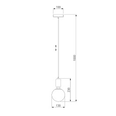 Подвесной светильник Eurosvet Bubble 50151/1 черный жемчуг 1