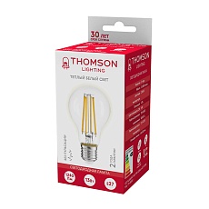 Лампа светодиодная филаментная Thomson E27 13W 2700K груша прозрачная TH-B2367 1