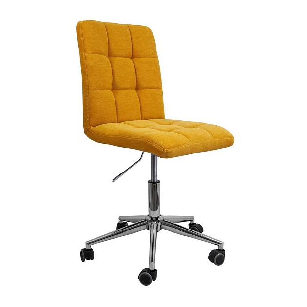Поворотное кресло AksHome Fiji желтый, ткань 70495 фото 