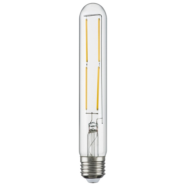 Лампа светодиодная филаментная Lightstar LED Filament E27 6W 4000K трубчатая прозрачная 933904 фото 