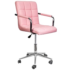 Поворотное кресло AksHome Rosio розовый, экокожа 58826