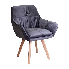 Кресло AksHome Soft темно-серый, велюр 62018