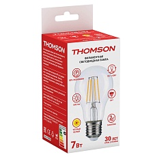 Лампа светодиодная филаментная Thomson E27 7W 2700K груша прозрачная TH-B2059 1