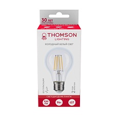 Лампа светодиодная филаментная Thomson E27 9W 6500K груша прозрачная TH-B2331 2