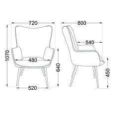 Кресло AksHome Kenzo белый, мех 89978 1