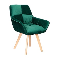 Кресло AksHome Soft темно-зеленый, велюр 58901