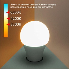 Лампа светодиодная Elektrostandard E27 13W 3300/4200/6500K матовая a053389 1