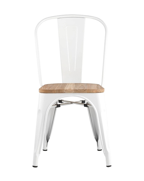 Барный стул Tolix белый глянцевый + светлое дерево YD-H440B-W LG-02 фото 7