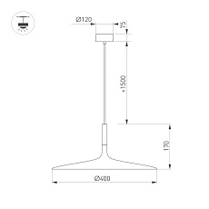 Подвесной светодиодный светильник Arlight SP-Fiore-R400-13W Warm3000 036001 1
