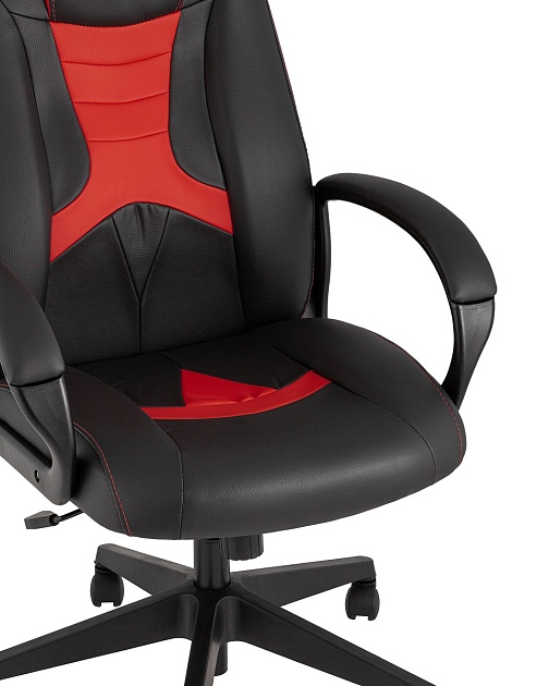 Игровое кресло TopChairs ST-Cyber 8 Red комбо ткань/экокожа черный/красный ST-Cyber 8 RED фото 2