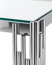 Журнальный стол Stool Group Гэтсби 55*55 прозрачное стекло/сталь серебро УТ000000888 1
