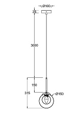 Подвесной светильник Maytoni Basic form MOD521PL-01G1 1
