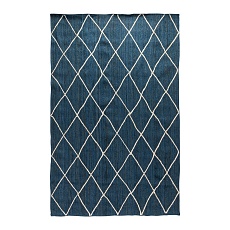 Ковер Tkano из джута темно-синего цвета с геометрическим рисунком из коллекции Ethnic, 200x300 см TK21-DR0014