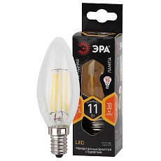 Лампа светодиодная филаментная ЭРА E14 11W 2700K прозрачная F-LED B35-11w-827-E14 Б0046985 3