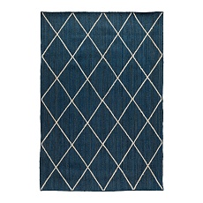 Ковер Tkano из джута темно-синего цвета с геометрическим рисунком из коллекции Ethnic, 160x230 см TK21-DR0013
