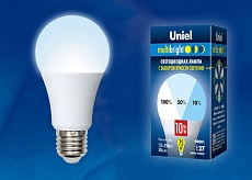 Лампа светодиодная Uniel E27 10W 4000K матовая LED-A60-10W/NW/E27/FR/MB PLM11WH UL-00002372 1