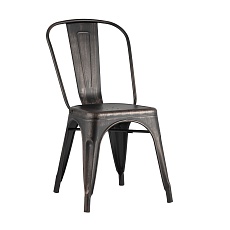 Барный стул Tolix черный/патина золото YD-H440B MS-01-1