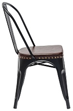 Барный стул Tolix Soft черный матовый LF818C MATTE BLACK 3474+PU7005 3