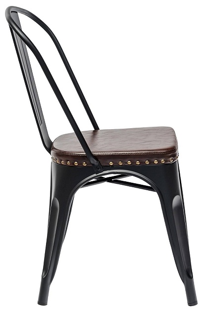 Барный стул Tolix Soft черный матовый LF818C MATTE BLACK 3474+PU7005 фото 4