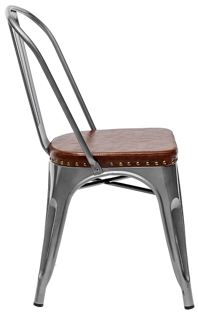 Барный стул Tolix Soft серебристый LF818C GREY 7083+PU7002 фото 2