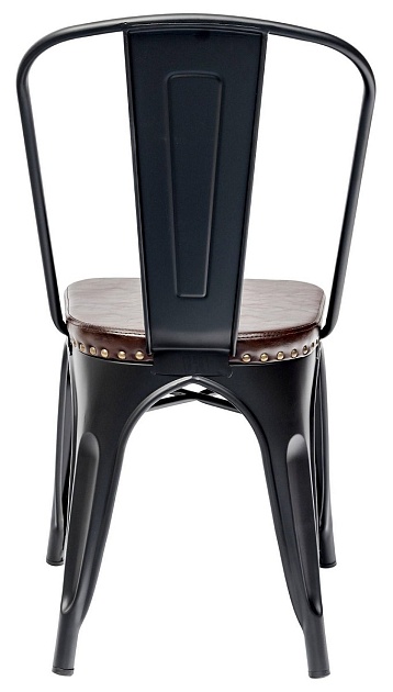 Барный стул Tolix Soft черный матовый LF818C MATTE BLACK 3474+PU7005 фото 2