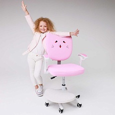 Детское кресло AksHome Catty котенок розовый, ткань 84763 2