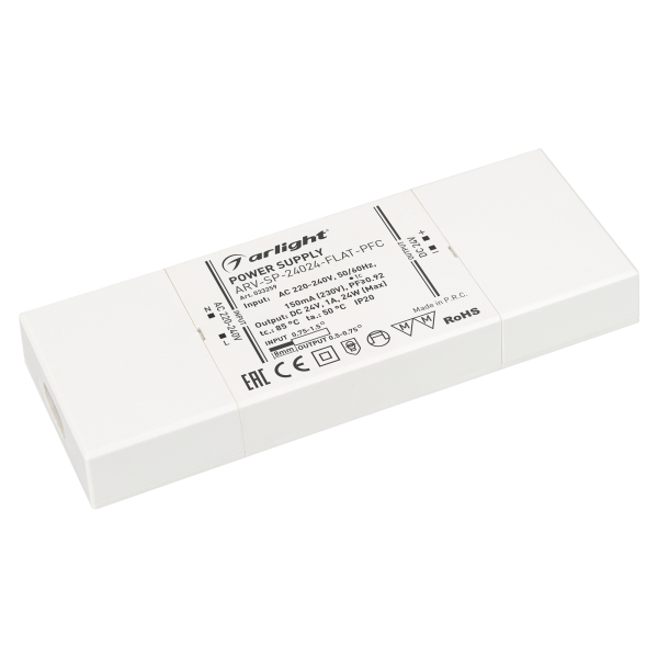 Блок питания Arlight ARV-SP-24012-FLAT-PFC 24V 24W IP20 1A 033259, Белый, 033259 ARV-SP-FLAT-PFС
Блок питания Arlight ARV-SP-24012-FLAT-PFC 24V 24W IP20 1A 033259, Белый, 033259 ARV-SP-FLAT-PFС