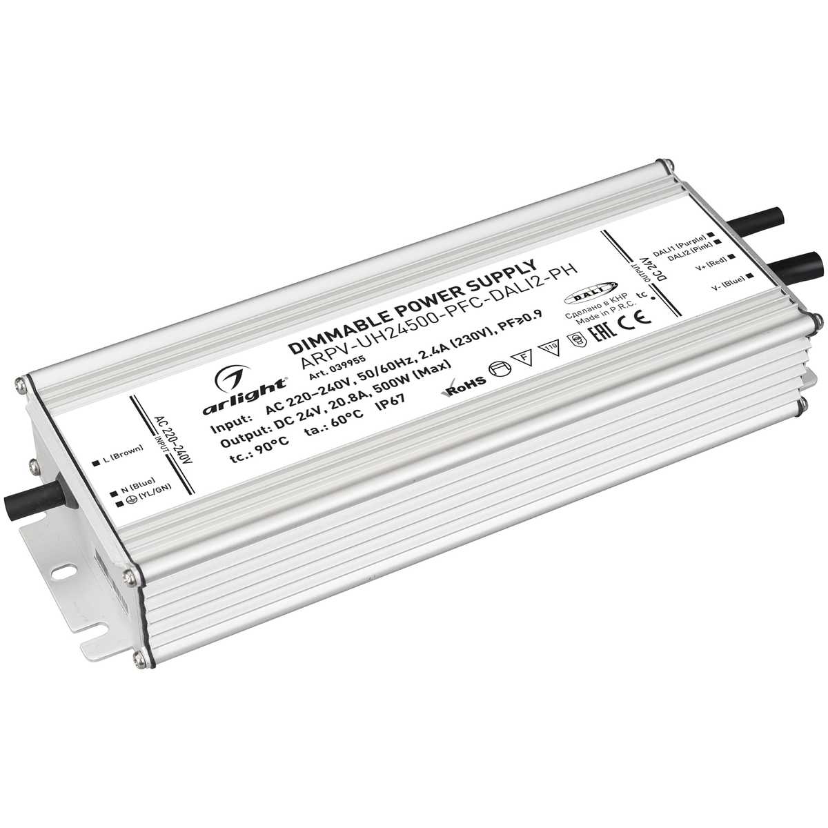 Блок питания Arlight ARPV-UH24500-PFC-Dali2-PH 24V 500W IP67 20,8A 039955, Серый, 039955 ARPV-UH-PFC-Dali2-PH ()
Блок питания Arlight ARPV-UH24500-PFC-Dali2-PH 24V 500W IP67 20,8A 039955, Серый, 039955 ARPV-UH-PFC-Dali2-PH ()