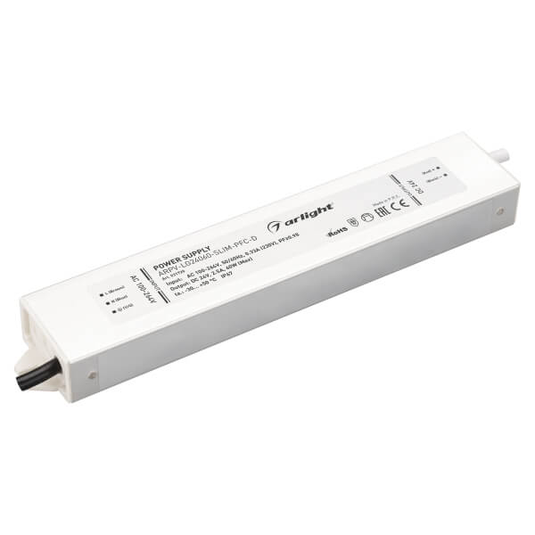 Блок питания Arlight ARPV-LG24060-SLIM-PFC-D (24V, 2.5A, 60W), IP67 031720, Белый, 031720 ARPV-LG24060-SLIM-PF
Блок питания Arlight ARPV-LG24060-SLIM-PFC-D (24V, 2.5A, 60W), IP67 031720, Белый, 031720 ARPV-LG24060-SLIM-PF