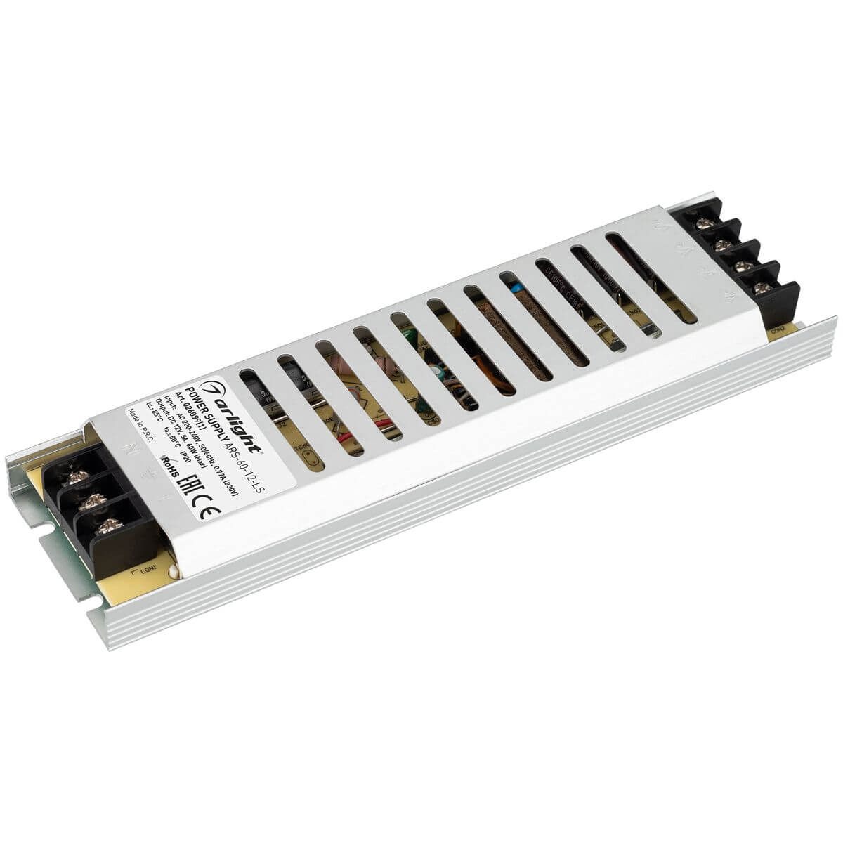 Блок питания Arlight ARS-60-12-LS 12V 60W IP20 5A 026099(2), Серый, 026099(2) ARS-LS
Блок питания Arlight ARS-60-12-LS 12V 60W IP20 5A 026099(2), Серый, 026099(2) ARS-LS