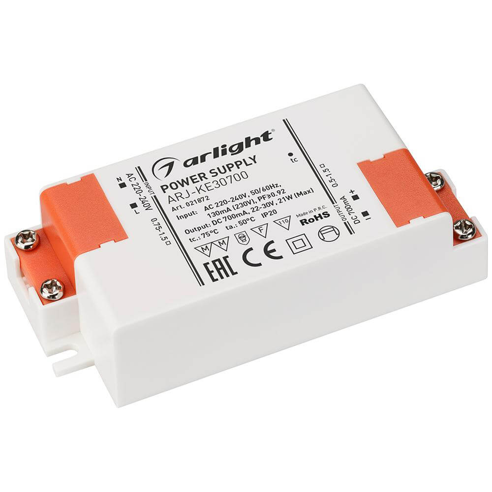 Драйвер Arlight ARJ-KE30700 22-30V 21W IP20 0,7A 021872, Белый, 021872 ARJ-KE-PFC
Драйвер Arlight ARJ-KE30700 22-30V 21W IP20 0,7A 021872, Белый, 021872 ARJ-KE-PFC