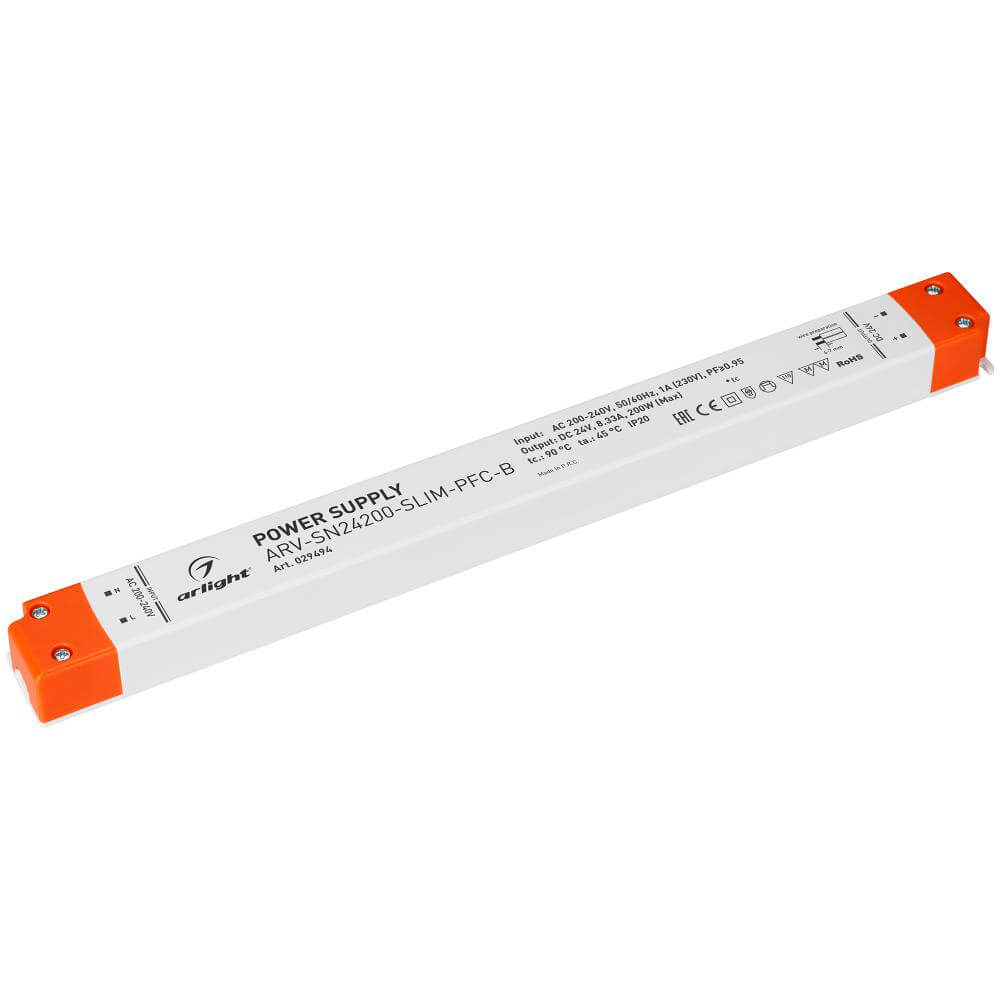 Блок питания Arlight ARV-SN24200-Slim-PFC-B 24V 200W IP20 8,33A 029494, Белый, 029494 ARV-SN-Slim-PFC-B
Блок питания Arlight ARV-SN24200-Slim-PFC-B 24V 200W IP20 8,33A 029494, Белый, 029494 ARV-SN-Slim-PFC-B