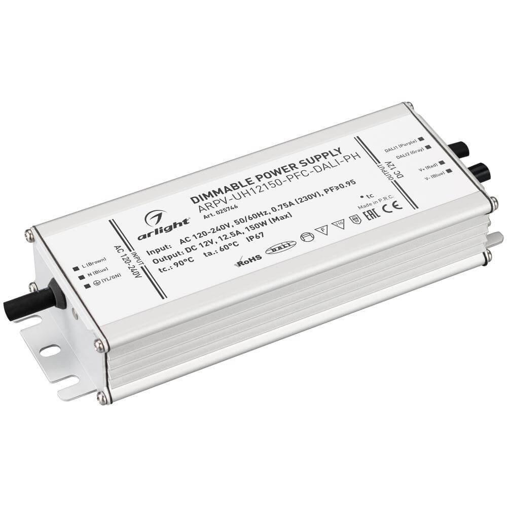 Блок питания Arlight ARPV-UH12150-PFC-Dali-PH 12V 150W IP67 12,5A 025746, Серый, 025746 ARPV-UH-PFC-Dali-PH
Блок питания Arlight ARPV-UH12150-PFC-Dali-PH 12V 150W IP67 12,5A 025746, Серый, 025746 ARPV-UH-PFC-Dali-PH