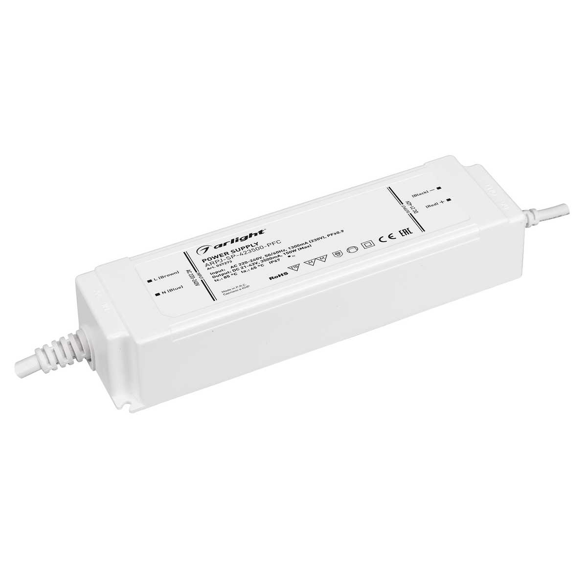 Драйвер Arlight ARPJ-SP-423500-PFC 21-42V 150W IP67 3,5A 037273, Белый, 037273 ARPJ-SP
Драйвер Arlight ARPJ-SP-423500-PFC 21-42V 150W IP67 3,5A 037273, Белый, 037273 ARPJ-SP