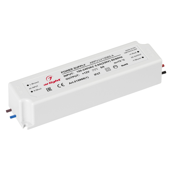 Блок питания Arlight ARPV-LM12060 12V 60W IP67 5A 018969(1), Белый, 018969(1) ARPV-LM
Блок питания Arlight ARPV-LM12060 12V 60W IP67 5A 018969(1), Белый, 018969(1) ARPV-LM