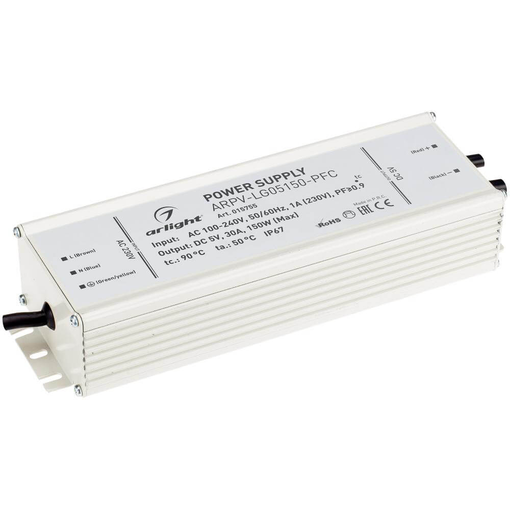 Блок питания Arlight ARPV-LG05150-PFC 5V 150W IP67 30A 015755, Серый, 015755 ARPV-LG
Блок питания Arlight ARPV-LG05150-PFC 5V 150W IP67 30A 015755, Серый, 015755 ARPV-LG
