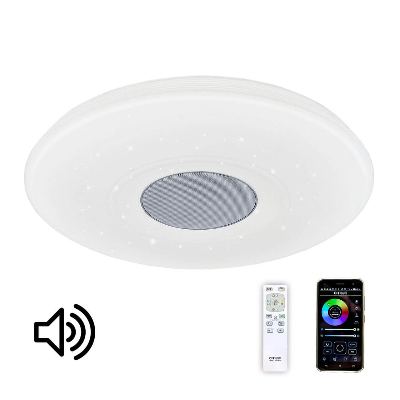 Потолочный светодиодный светильник Citilux CL703M60, Белый, CL703M60 Light Music ()
Потолочный светодиодный светильник Citilux CL703M60, Белый, CL703M60 Light Music ()