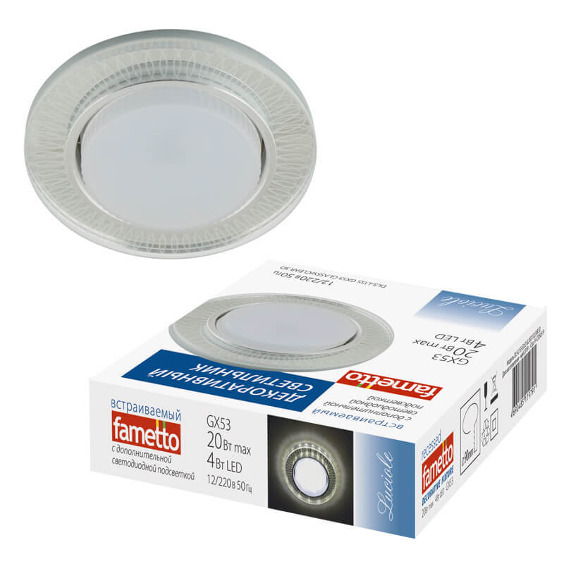 Встраиваемый светильник Fametto Luciole DLS-L155 GX53 GLASSY/CLEAR 3D, Белый, DLS-L155 GX53 GLASSY/CLEAR 3D Luciole 155
Встраиваемый светильник Fametto Luciole DLS-L155 GX53 GLASSY/CLEAR 3D, Белый, DLS-L155 GX53 GLASSY/CLEAR 3D Luciole 155