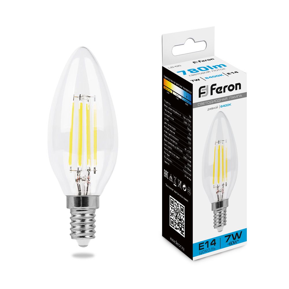 Лампа светодиодная филаментная Feron E14 7W 6400K прозрачная LB-66 38227, Прозрачный, 38227
Лампа светодиодная филаментная Feron E14 7W 6400K прозрачная LB-66 38227, Прозрачный, 38227
