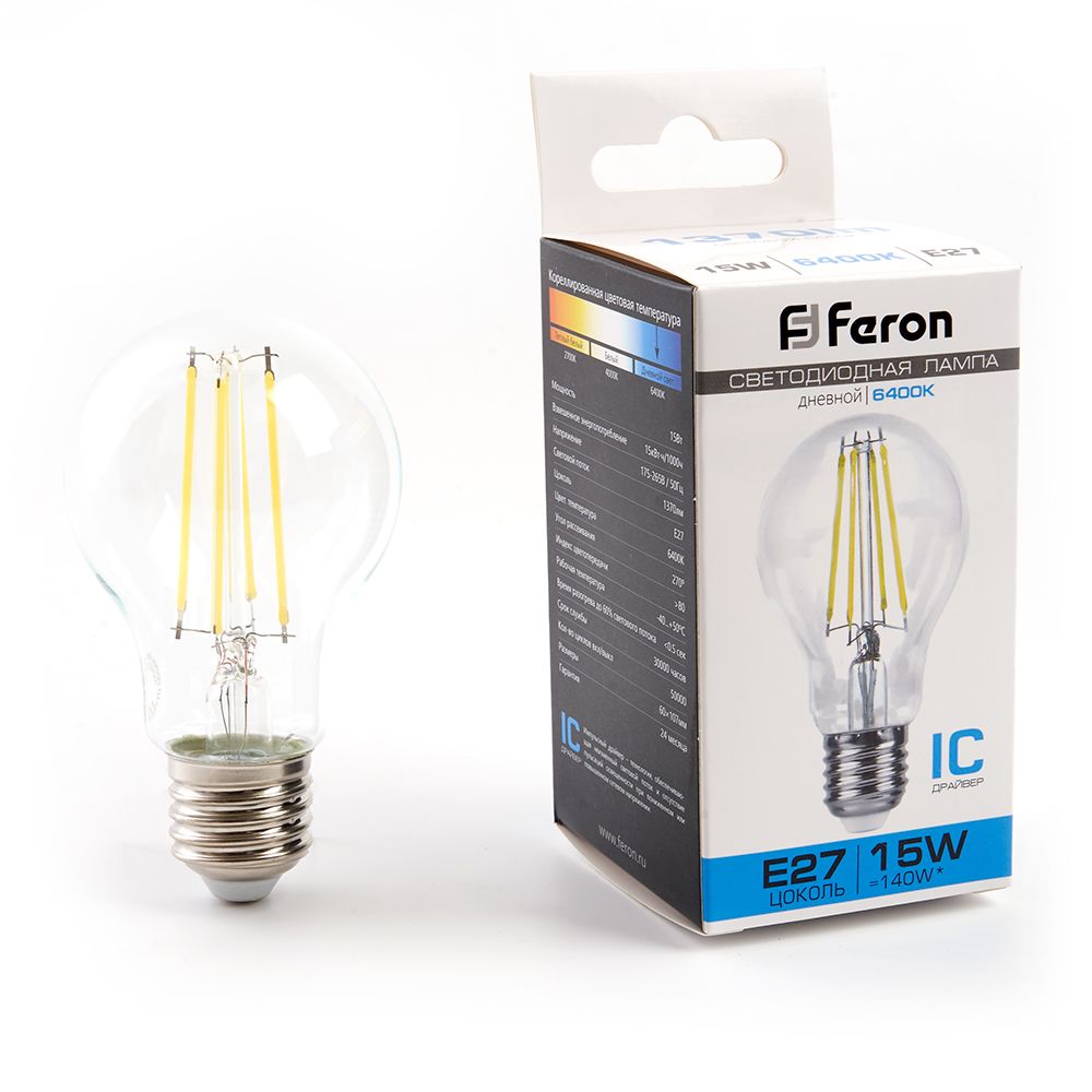 Лампа светодиодная филаментная Feron E27 15W 6400K прозрачная LB-615 48284, Прозрачный, 48284 LB-615
Лампа светодиодная филаментная Feron E27 15W 6400K прозрачная LB-615 48284, Прозрачный, 48284 LB-615