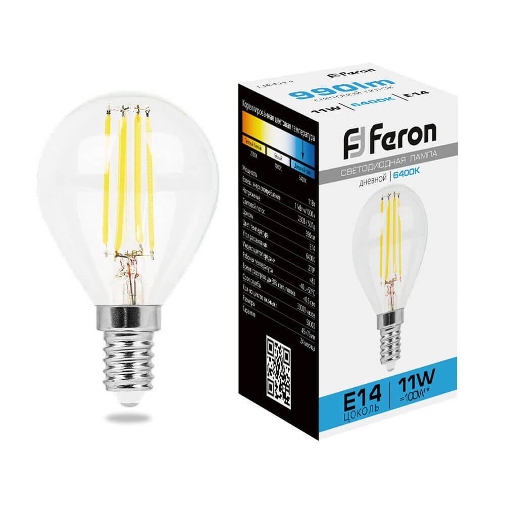 Лампа светодиодная филаментная Feron E14 11W 6400K прозрачная LB-511 38225, Прозрачный, 38225 LB-509
Лампа светодиодная филаментная Feron E14 11W 6400K прозрачная LB-511 38225, Прозрачный, 38225 LB-509
