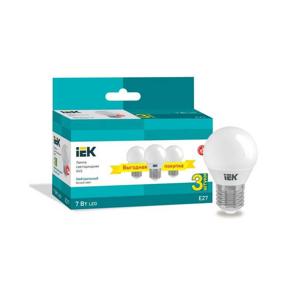 Лампа светодиодная IEK E27 7W 4000K матовая LLE-G45-07-230-40-E27-3, Матовый, LLE-G45-07-230-40-E27-3 Lighting LLE-G45
Лампа светодиодная IEK E27 7W 4000K матовая LLE-G45-07-230-40-E27-3, Матовый, LLE-G45-07-230-40-E27-3 Lighting LLE-G45