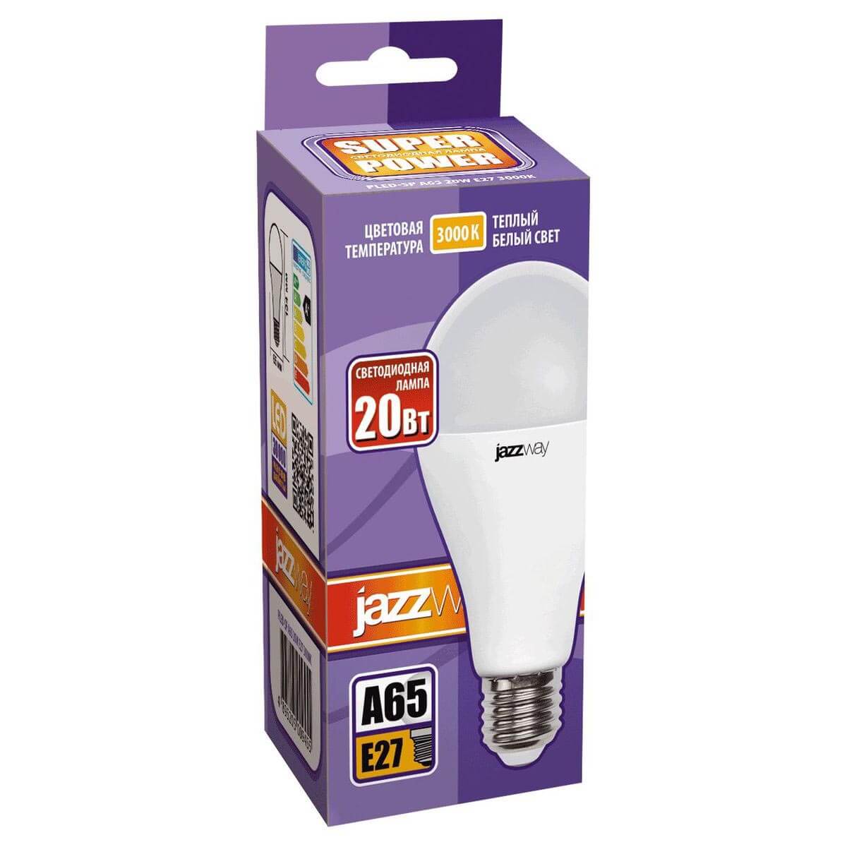 Лампа светодиодная Jazzway E27 20W 3000K матовая 5009455, Матовый, 5009455 PLED-SP A65
Лампа светодиодная Jazzway E27 20W 3000K матовая 5009455, Матовый, 5009455 PLED-SP A65