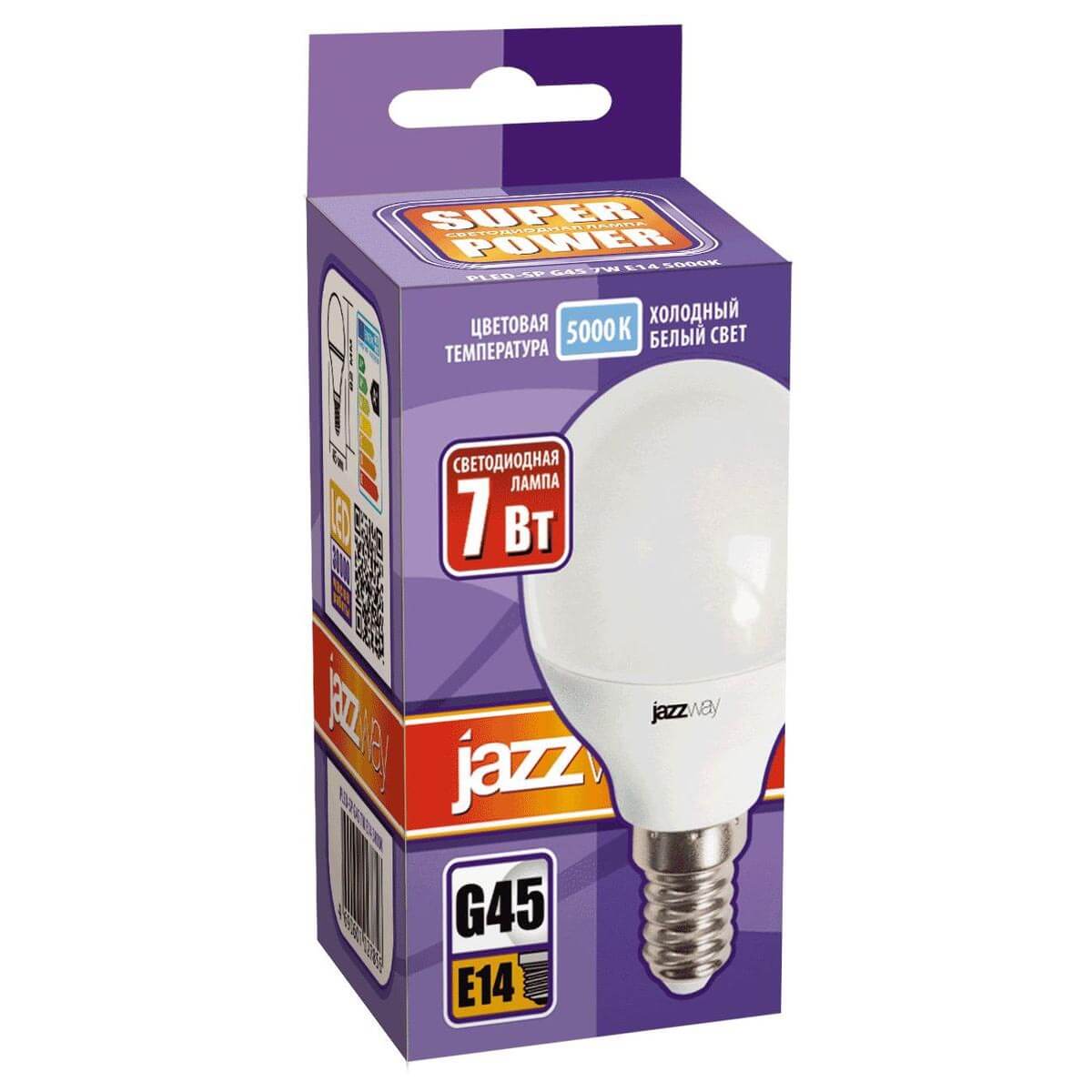 Лампа светодиодная Jazzway E14 7W 5000K матовая 1027870-2, Матовый, 1027870-2 PLED-SP G45
Лампа светодиодная Jazzway E14 7W 5000K матовая 1027870-2, Матовый, 1027870-2 PLED-SP G45