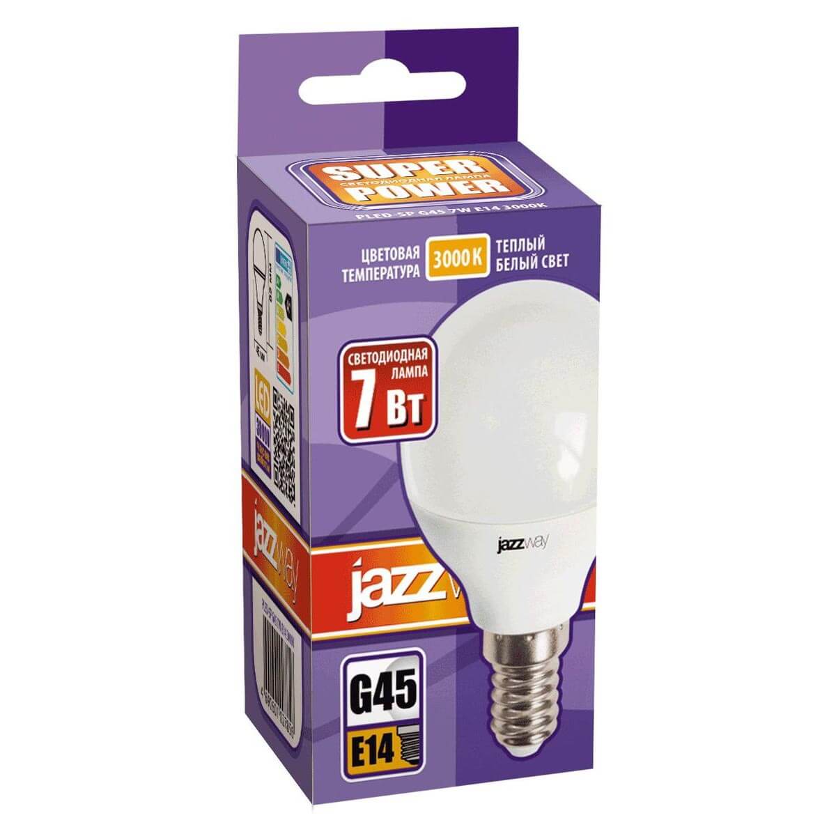 Лампа светодиодная Jazzway E14 7W 3000K матовая 1027856-2, Матовый, 1027856-2 PLED-SP G45
Лампа светодиодная Jazzway E14 7W 3000K матовая 1027856-2, Матовый, 1027856-2 PLED-SP G45