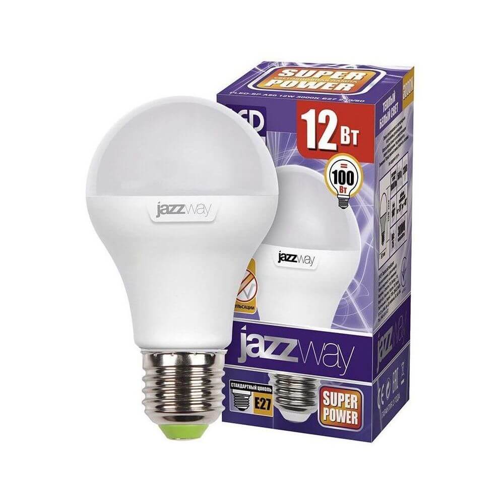 Лампа светодиодная Jazzway E27 12W 3000K матовая 1033703, Матовый, 1033703 PLED-SP A60
Лампа светодиодная Jazzway E27 12W 3000K матовая 1033703, Матовый, 1033703 PLED-SP A60