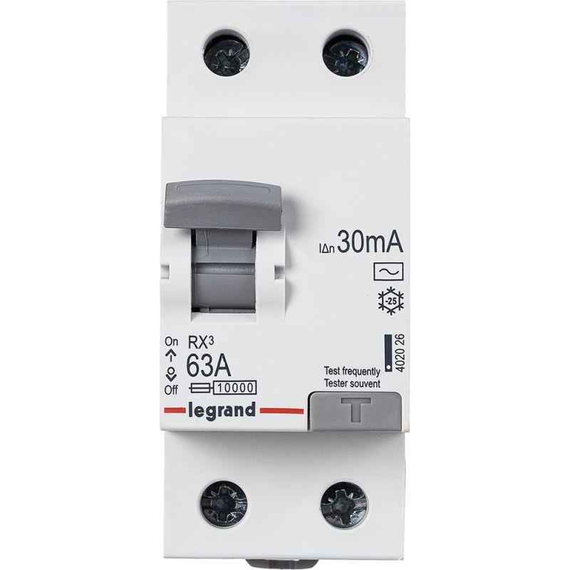 Выключатель дифференциального тока Legrand RX3 2П 63А 30мА AC 402026, Белый, 402026 RX3
Выключатель дифференциального тока Legrand RX3 2П 63А 30мА AC 402026, Белый, 402026 RX3