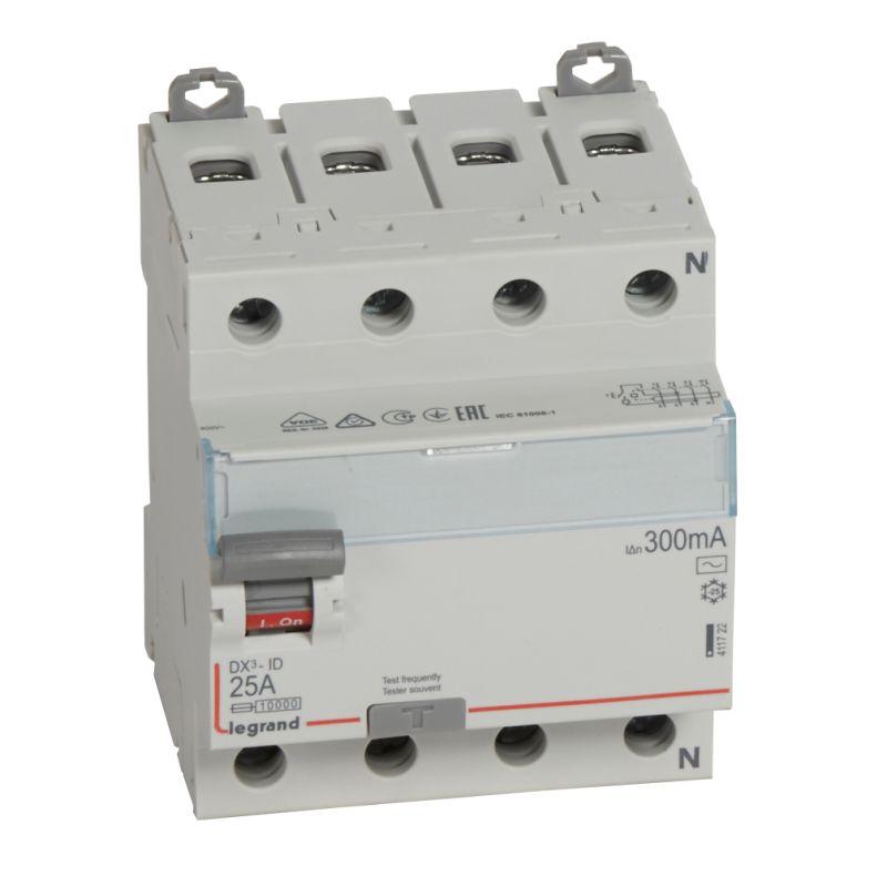Выключатель дифференциального тока Legrand DX3 4П 25А 300мА AC 411722, Белый, 411722 DX3
Выключатель дифференциального тока Legrand DX3 4П 25А 300мА AC 411722, Белый, 411722 DX3